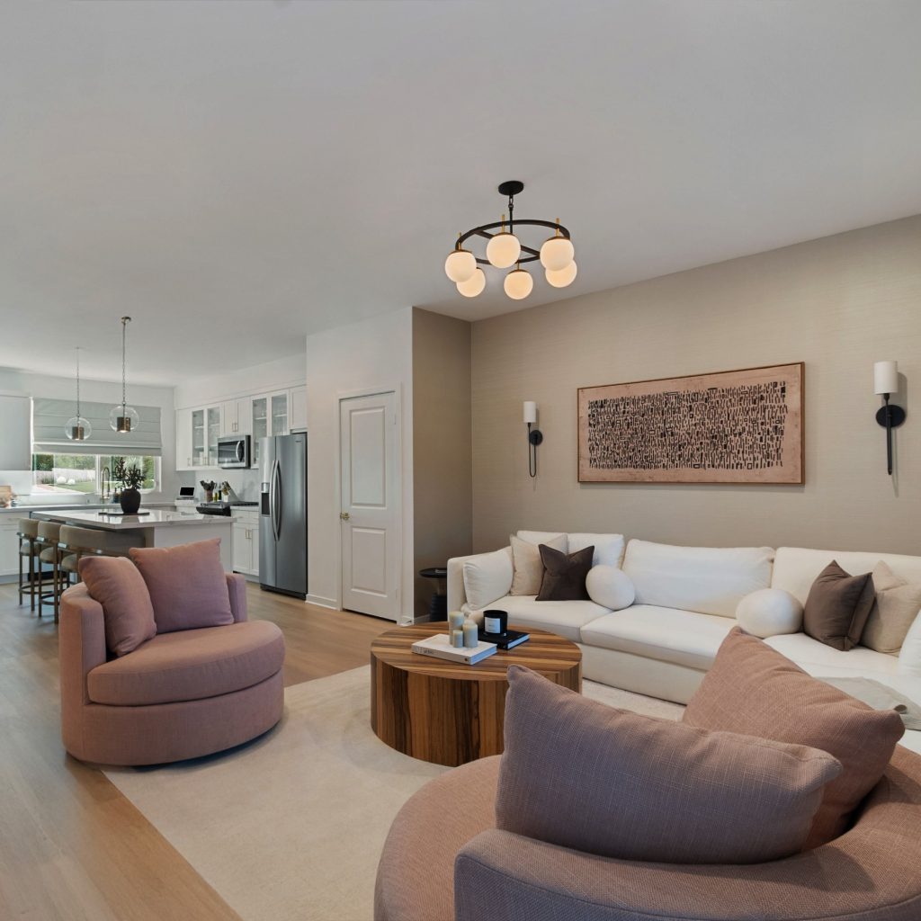 We helped the client curate and refine their personal accessories for their coffee tables to suit the living room’s tone.
